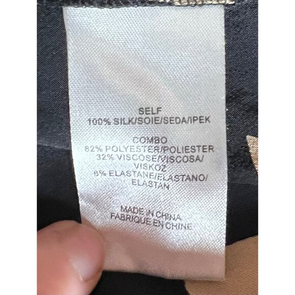 Tibi Ghost Orchid Silk Yoked Drop Waist Dress 4 - Picture 11 of 11